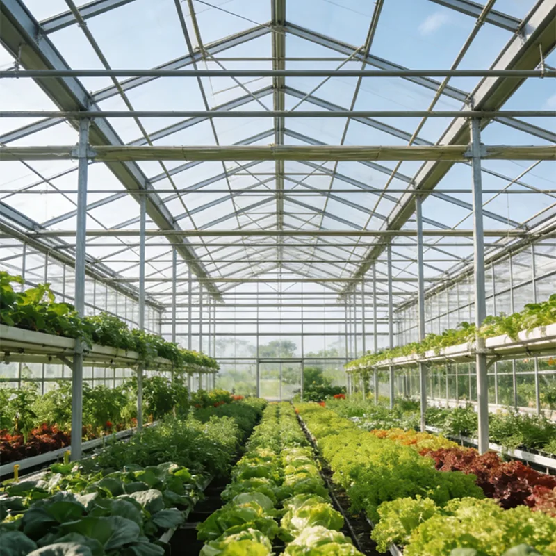 โรงปลูกผักโครงสร้างเหล็ก